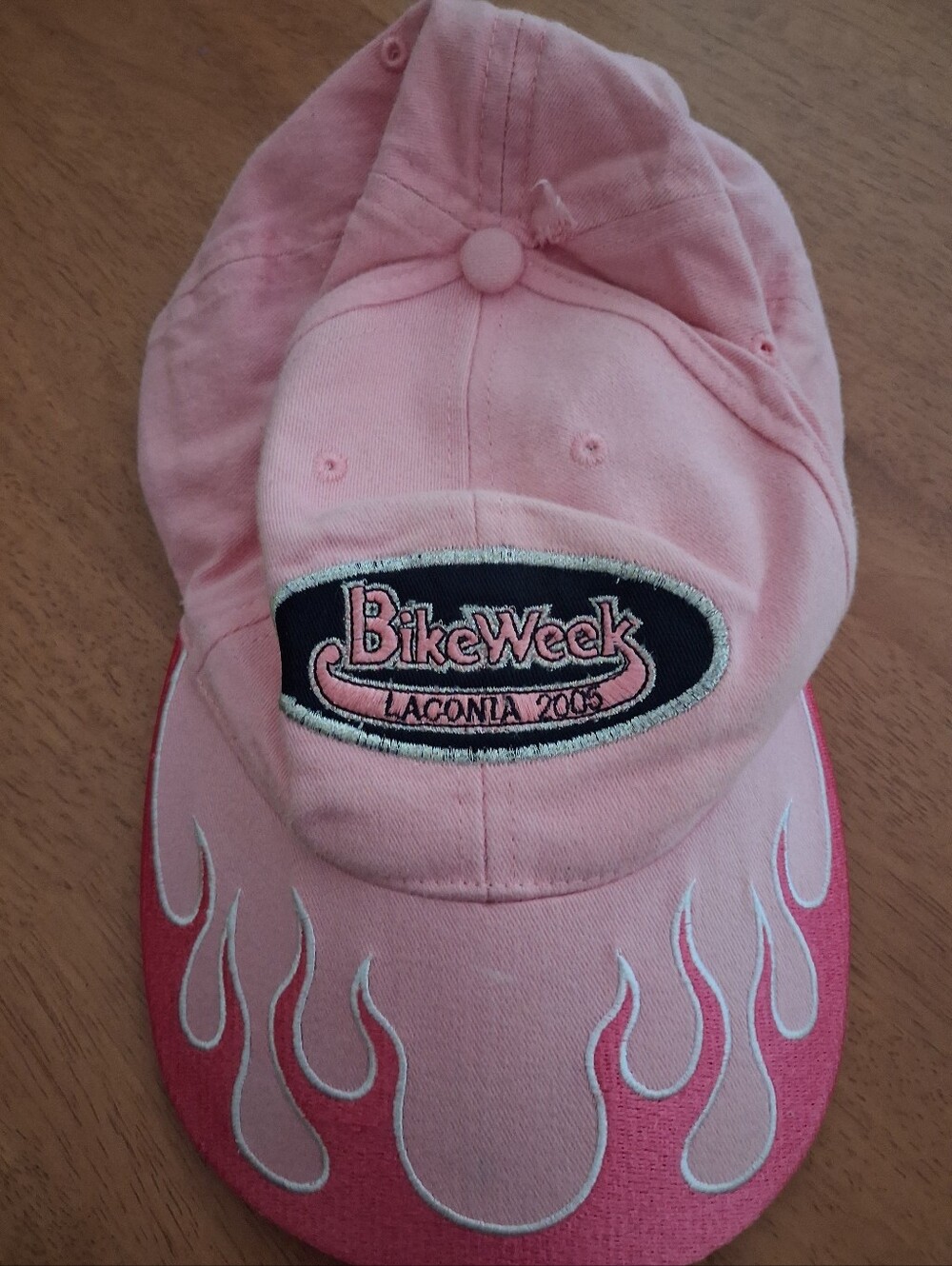 BikeWeek Laconia 2005 Pink Flame Baseball Cap